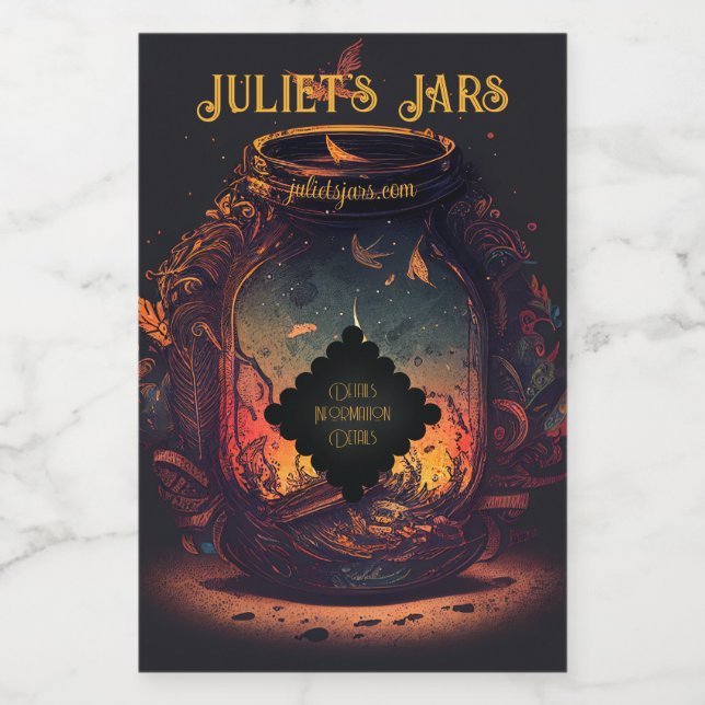 Create Your Own Fall Fairy Lantern Wine Label (Single Label)