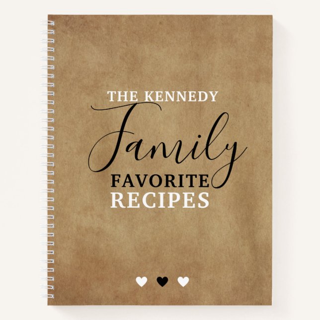  Create Your Own Family Favourite Recipes Kraft Notebook (Front)
