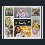 Create Your Own Family Name 8 Photo Collage Faux Canvas Print<br><div class="desc">A memorable keepsake personalized with 8 favorite pictures and family name.</div>