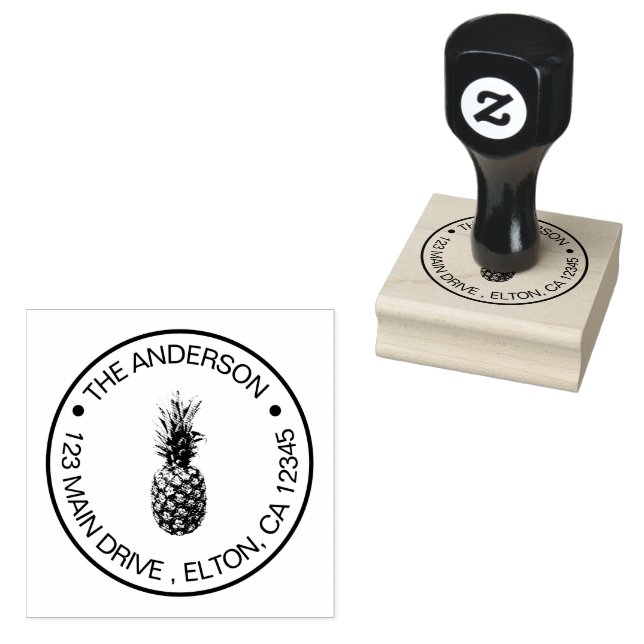Create Your Own Family Name  Pineapple  Rubber Stamp (Stamped)