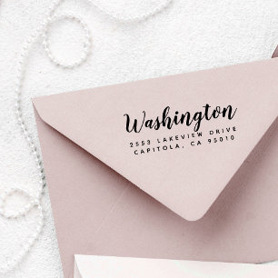 Create Your Own Family Name Script Return Address Rubber Stamp