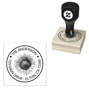 Create Your Own Family Name  Sunflower Rubber Stam Rubber Stamp