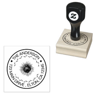 Create Your Own Family Name  Sunflower Rubber Stam Stamp
