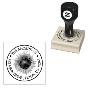 Create Your Own Family Name  Sunflower Rubber Stam Stamp