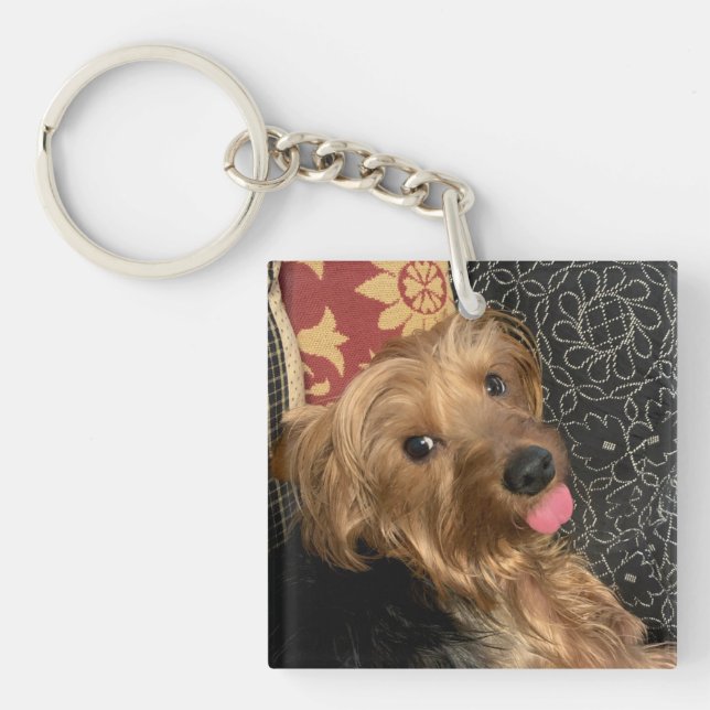 Create Your Own Family Photo Baby Wedding Pet Key Ring (Front)