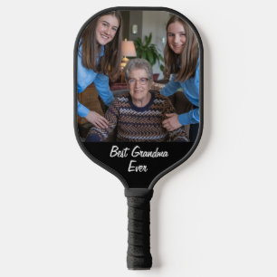 Create your own family photo Best Grandma Ever     Pickleball Paddle