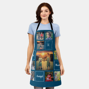 Create your own family photo collage monogram apro apron