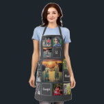 Create your own family photo collage monogram apron<br><div class="desc">Create your own family photo collage script apron.
Add your own photos,  monogram and text and create a very personal and unique apron.</div>