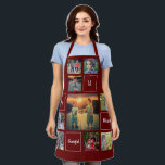 Create your own family photo collage monogram apron<br><div class="desc">Create your own family photo collage script apron.
Add your own photos,  monogram and text and create a very personal and unique apron.</div>