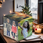 Create your own family photo collage monogram cube<br><div class="desc">Create your own family photo collage monogram photo cube.
You can add your own most beautiful photos and add your name and create a very personal and unique photo collage cube.
Nice gift for the holidays.</div>