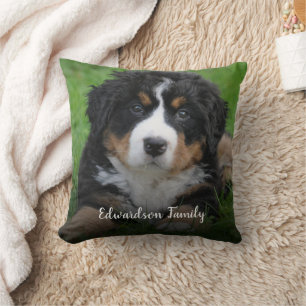 Create your own family photo collage monogram cushion