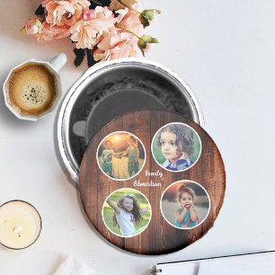 Create your own family photo collage monogrammed magnet