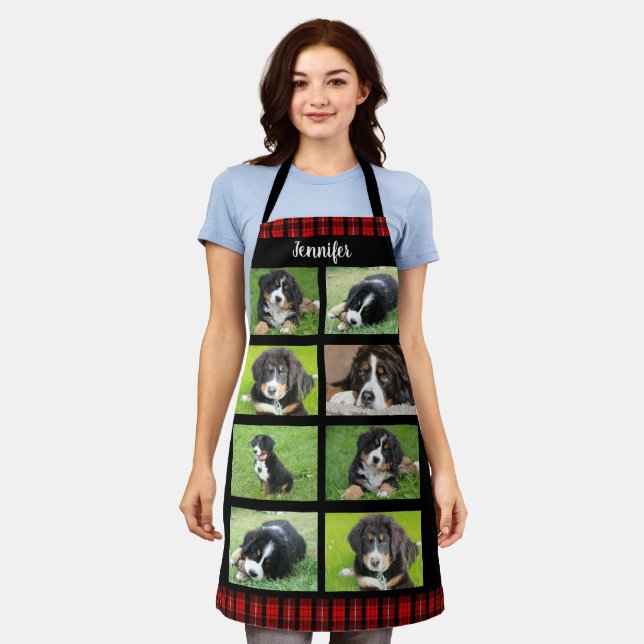 Create your own family photo collage name apron (Worn)