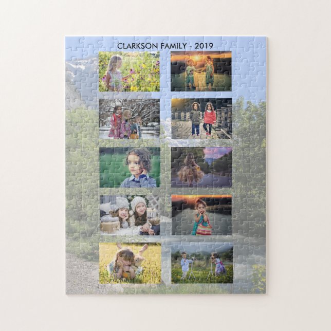 Create your own family photo collage puzzle (Vertical)