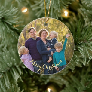 Create Your Own Family Photo Holiday Christmas Ceramic Tree Decoration