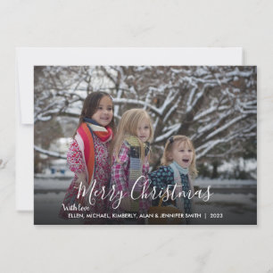Create your own family photo Merry Christmas Holiday Card