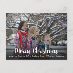 Create your own family photo Merry Christmas Holiday Postcard
