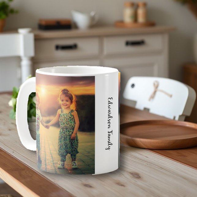 Create your own family photo monogrammed coffee mug (Create your own family photo monogrammed coffee mug. You can add your own photos and name.)