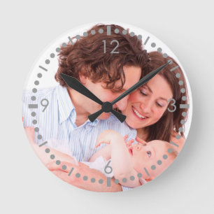 Create your own family photo round clock