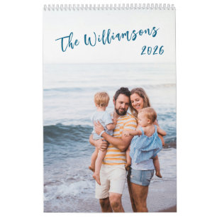 Create Your Own Family Photo Simple Modern 2026 Calendar