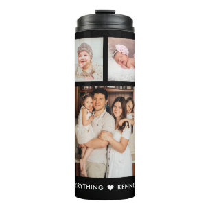 Create Your Own Family Quote 9 Photo Collage  Thermal Tumbler