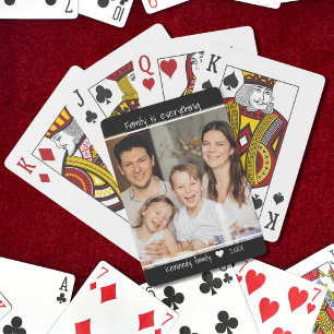 Create Your Own Family Quote Photo Name Playing Cards