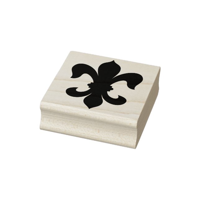 Create Your Own Fancy Solid Fleur De Lis Rubber Stamp (Stamp)