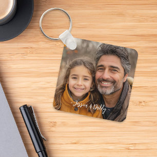 Create your own Father Daughter Photo Key Ring