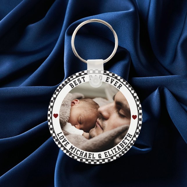 Create Your Own Father's Day Best Dad Ever Photo Key Ring (Creator Uploaded)