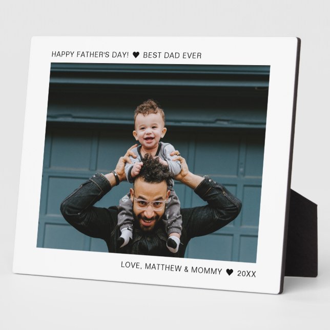 Create Your Own Father's Day Best Dad Ever Photo Plaque (Side)