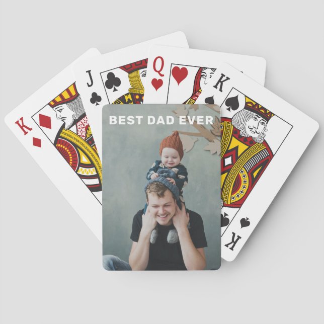Create Your Own Father's Day Personalised Photo Playing Cards (Back)