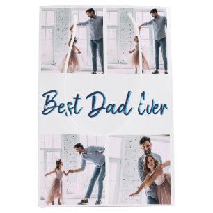 Create Your Own Father's Day Photo Collage Medium Gift Bag