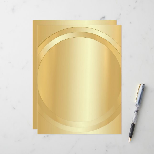 Create Your Own Faux Gold Glamourous Template (Front/Back In Situ)