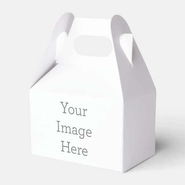 Paper Favour Box, Gabble 10.16 cm x 6.35 cm x 12.7 cm (4" x 2.5" x 5")  (Front Side)