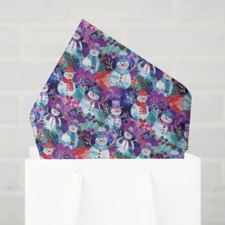 Create Your Own Festive Snowmen Tissue Paper