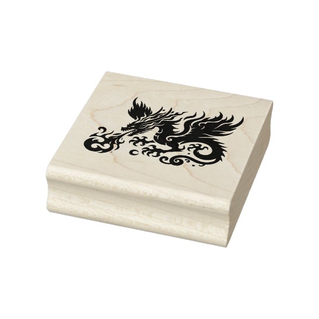 Create Your Own Fierce Fire Dragon Rubber Stamp (Stamp)