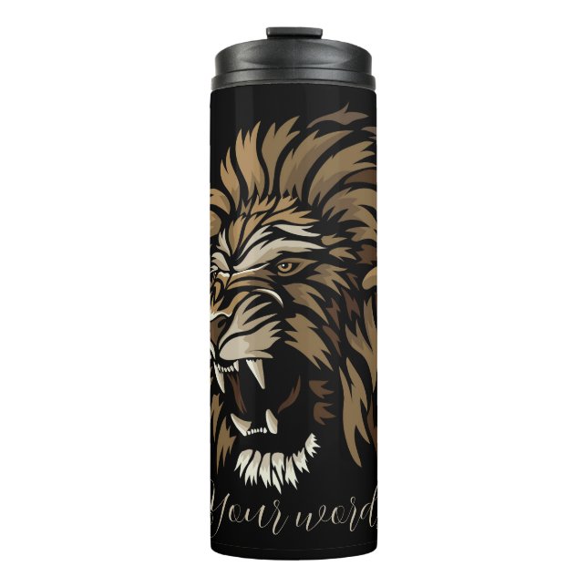 Create Your Own Fierce Lion Thermal Tumbler (Front)