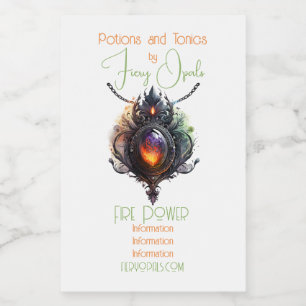 Create Your Own Fire Opal Bejeweled Food Label