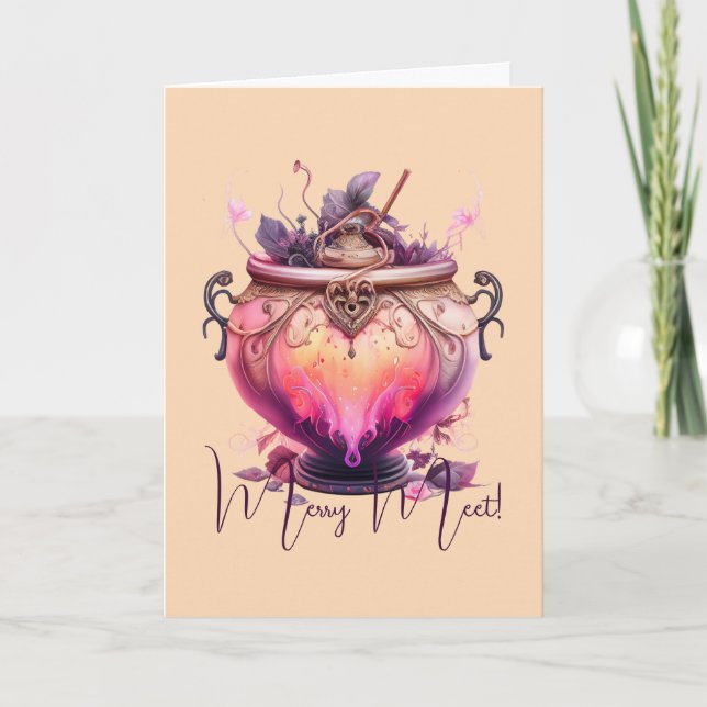 Create Your Own Fire Potion Cauldron  Card (Front)