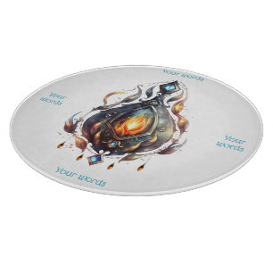 Create Your Own Fire Topaz Bejeweled Cutting Board