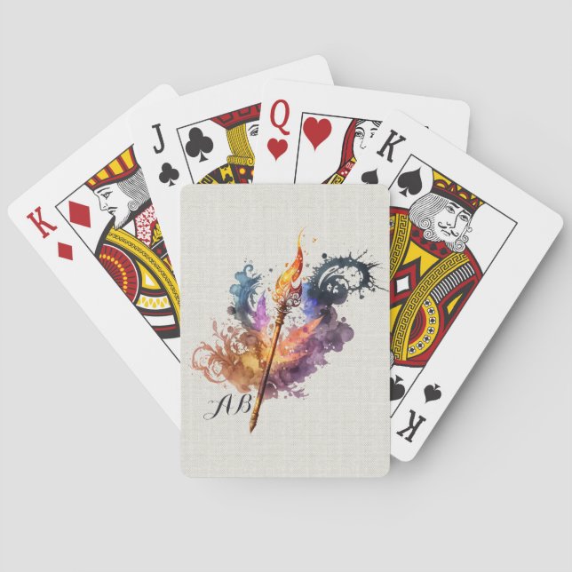 Create Your Own Fire Wand Playing Cards (Back)