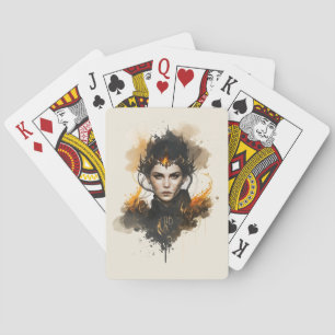 Create Your Own Fire Witch Playing Cards
