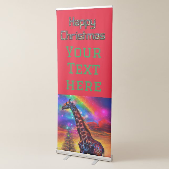 Create Your Own First Christmas Decorated Giraffe  Retractable Banner (3/4)
