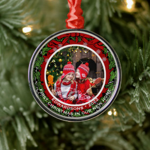 Create your own First christmas in our new home Metal Tree Decoration