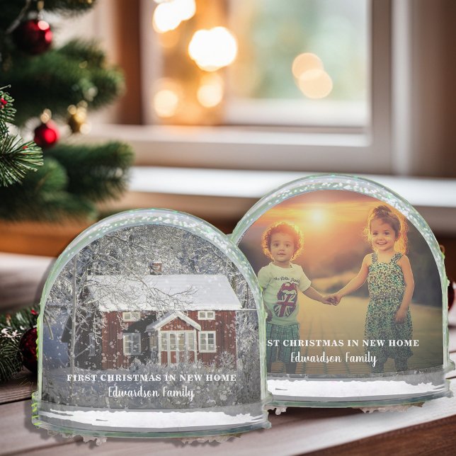 Create your own first christmas in our new home snowglobe (Create your own first christmas in our new home snow globe. You can add your own photos and name.)