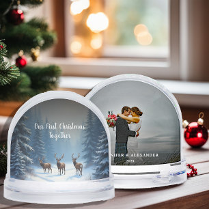 Create your own First Christmas together photo Snowglobe