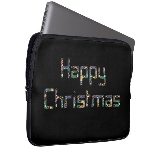 Create Your Own First Happy Christmas Laptop Sleeve (Front Right)