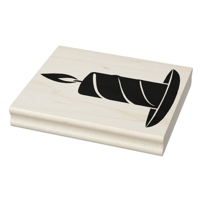 Create Your Own Flaming Spiral Pillar Candle Rubber Stamp (Stamp)