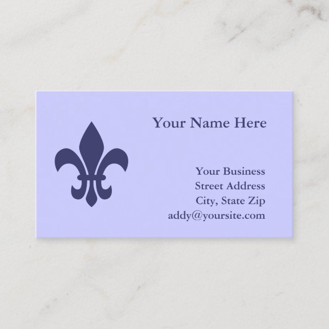 Create Your Own Fleur de Lis Business Card (Front)