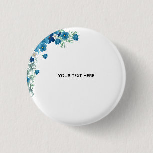 Create Your Own Floral 3 Cm Round Badge